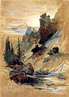 Thomas Moran The Devil's Den on Cascade Creek painting